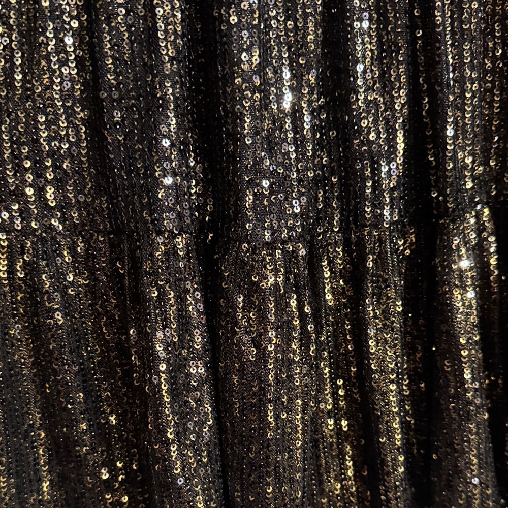 Codexmode Sequin Long Sleeve Babydoll Dress in Black Size S NWT - Picture 5 of 5